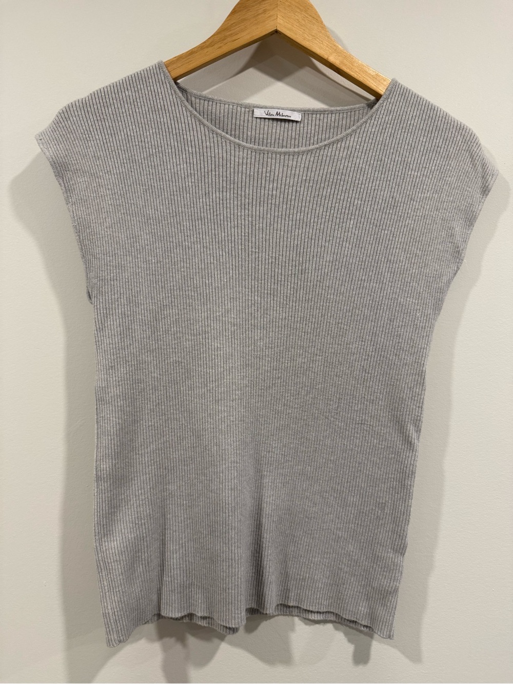 Milano Light Gray Ribbed Tank Top